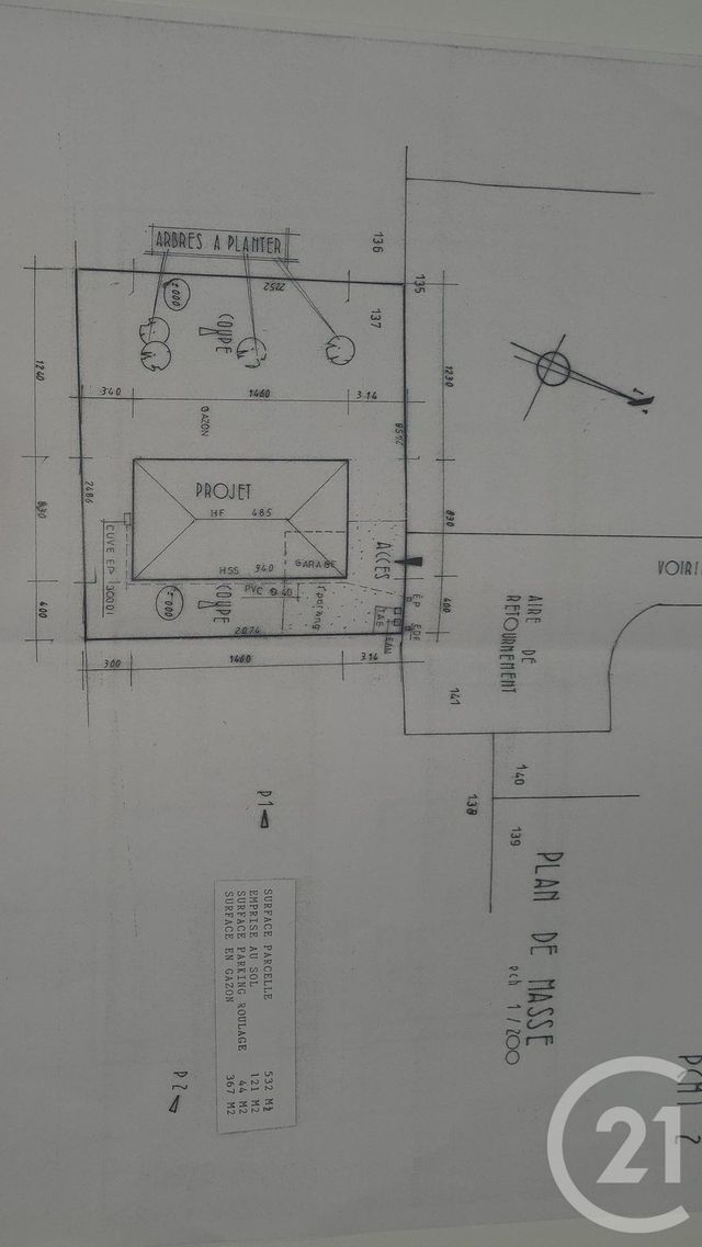 terrain à vendre - 535.0 m2 - GRISOLLES - 82 - MIDI-PYRENEES - Century 21 Les Minimes