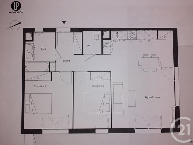 Appartement T3 à louer - 3 pièces - 70.08 m2 - TOULOUSE - 31 - MIDI-PYRENEES - Century 21 Les Minimes